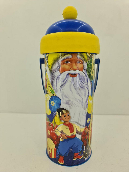 Тубус под конфеты  средний /Дед Мороз и мальчик(d-87*205mm) (1 шт) Харьков - изображение 4