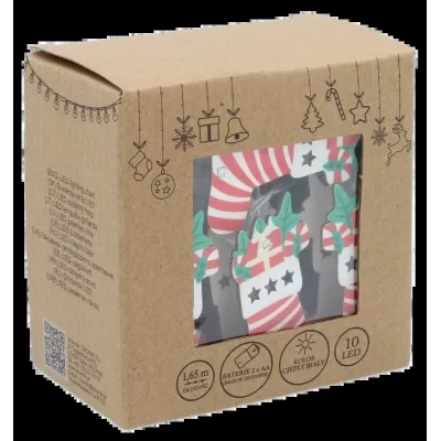 Гирлянда Chomik Носок новогодний 1.65 м 10 LED Теплый белый (5900779854093) Винница - изображение 6