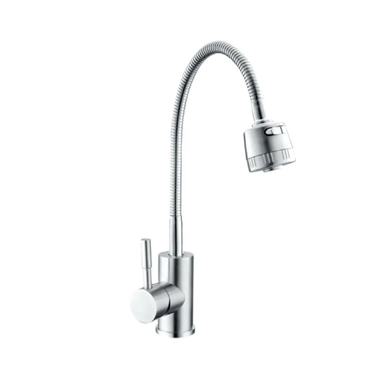 Кухонный смеситель Champion SUS-011 хром с рефлекторным изливом из нержавеющей стали Харьков - изображение 1