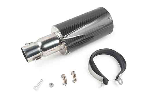 Глушник (тюнінг) 325*100mm (нержавіюча сталь, овал, карбон світлий, прямоток) 118 Киев