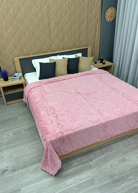 Плед-покривало Ромб 200х230 см (+-5см) Рожевий (87-256) Київ - фото 6