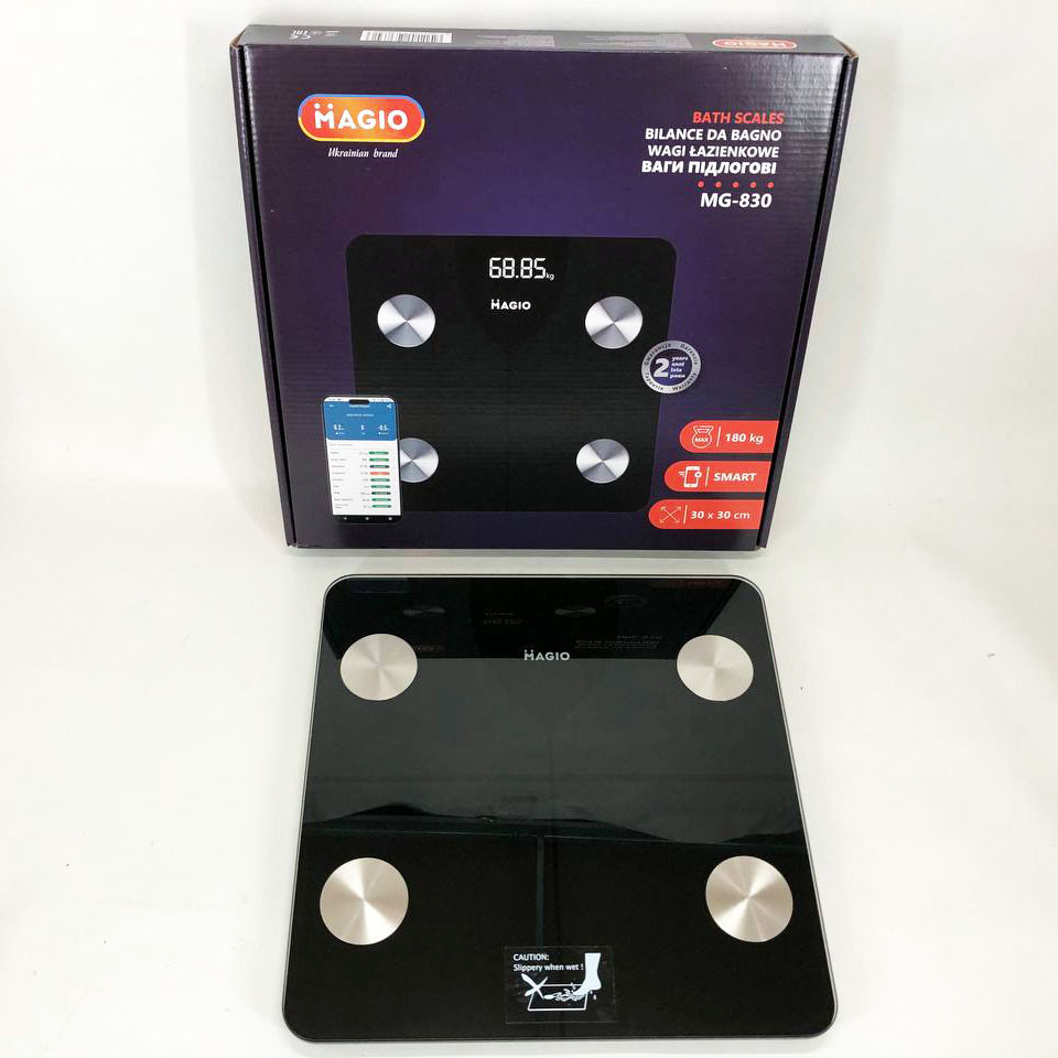 Точні електронні підлогові ваги MAGIO MG-830 180кг, Розумні цифрові ваги, Фірмові RK-703 підлогові ваги Київ - фото 5