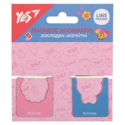 Закладки для книг Yes магнітні Line Friends, висікання, 2 шт (708399) Вінниця
