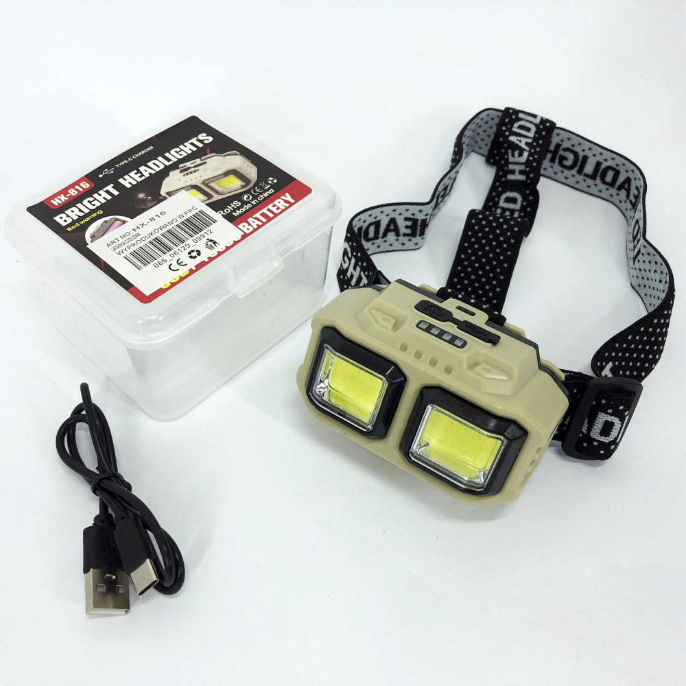 Налобна лампа, Ліхтар на голову з розсіяним світлом, Ліхтарик на голову із зарядкою AM-25 Львів - фото 13