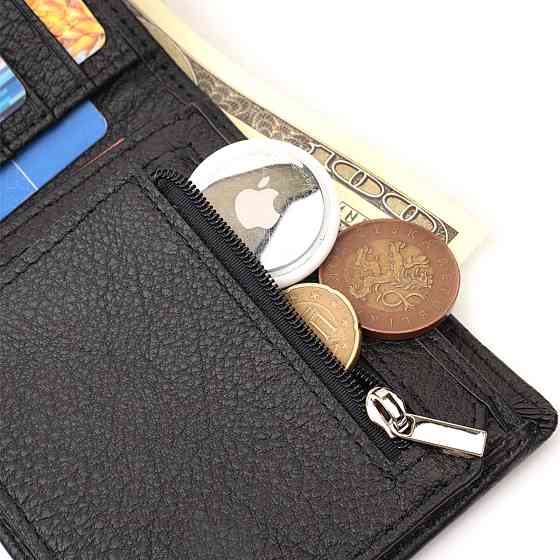 Чоловіче портмоне з натуральної шкіри Чорний (ST Leather) Київ