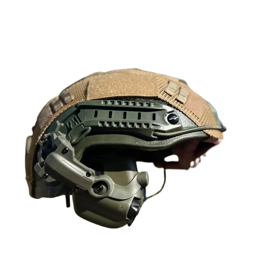 Тактичний комплект шолом Fast + кавер + навушники Earmor М31 + кріплення Чебурашка (Оливковий) M Вінниця - фото 2