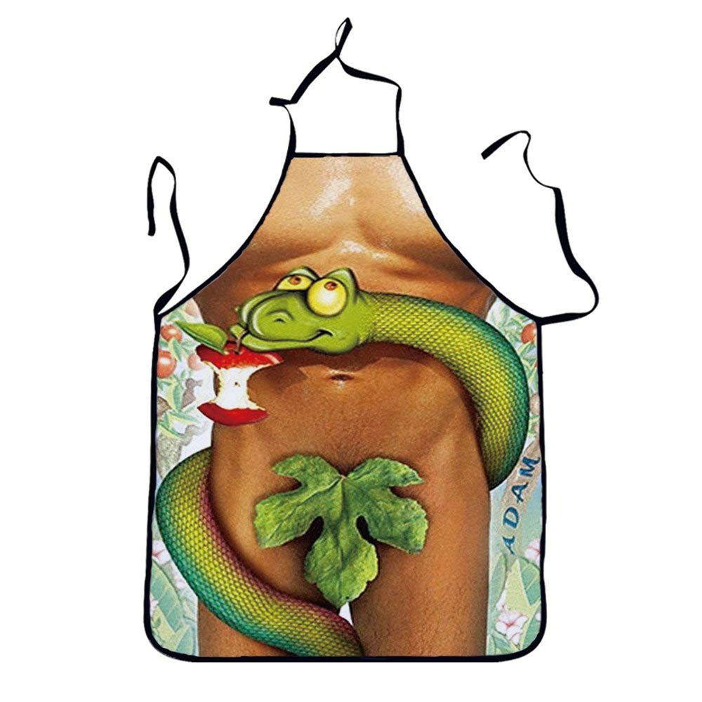 Фартук с приколом мужской с прессом кухонный для гриля и барбекю Адам 73 на 57 см разноцветный Киев - изображение 3