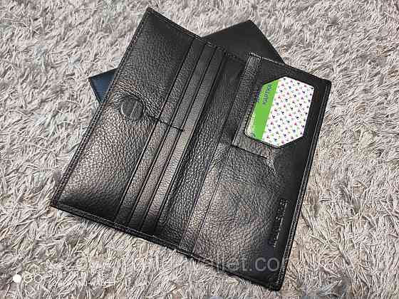 Стильный мужской кожаный купюрник на магнитах черного цвета Marco Coverna MSM 6 Киев