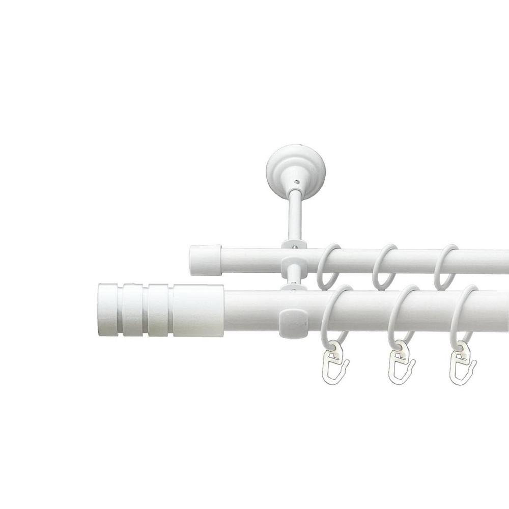 Карниз Orvit Модуло металевий дворядний відкритий гладка труба кільце металеве Арктіс 25\16 мм 300 см (00-00027602) Львів - фото 1