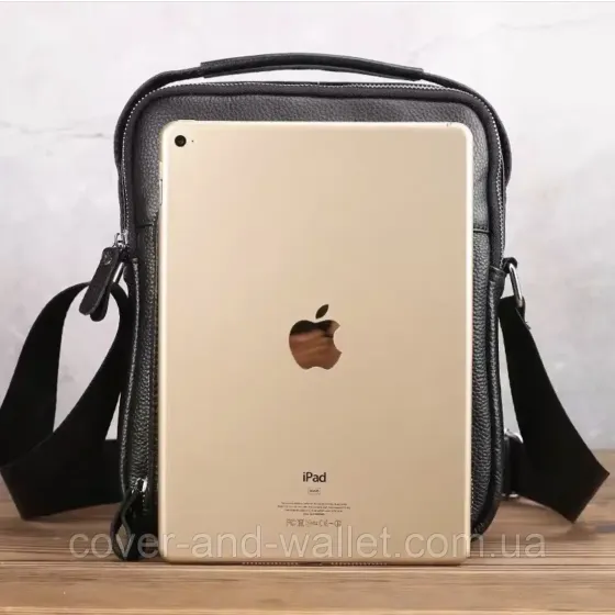 Мужская вертикальная кожаная сумка барсетка с ручкой Rekarti Киев