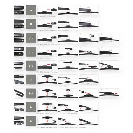 Щітка склоочисника заднього Carway безкаркасна flat Rear 330 мм (+ 8 адапт.) Мукачево