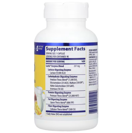 Ферменты для переваривания лактозы Enzymedica Lacto 90 капс Киев