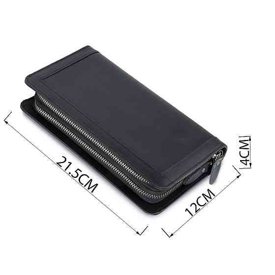 Чоловічий клатч-барсетка з ремінцем на руку Чорний (Vintage) Київ