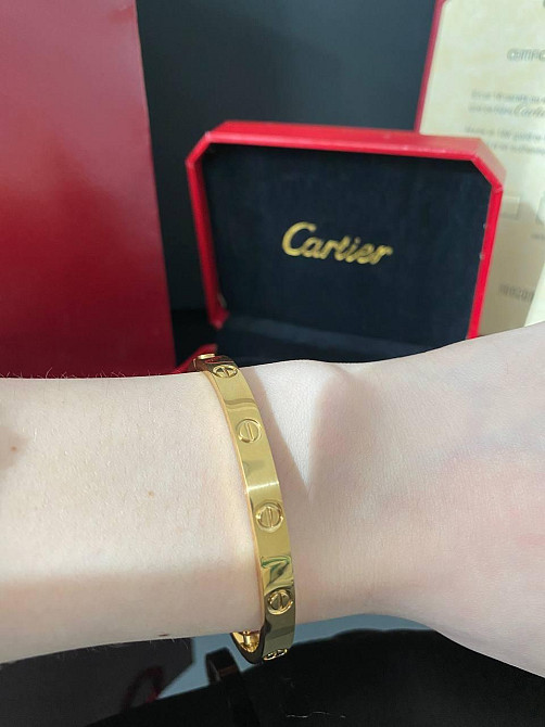 Cartier браслет із викруткою / Брендовий браслет позолота в подарунковому пакованні Одеса - фото 4