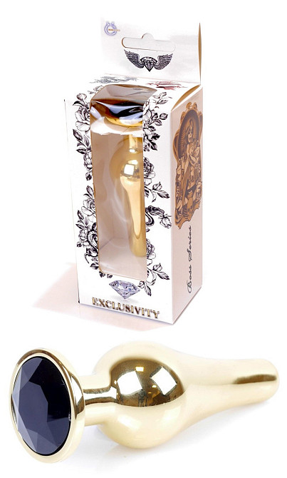 Анальная пробка Boss Series - Jewellery Gold BUTT PLUG Black, BS6400065 Sex Aura Киев - изображение 1