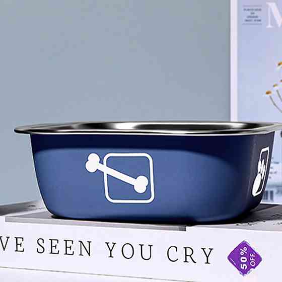 Миска для собак котов Taotaopets 1910002 металлическая Blue 160 мм Киев