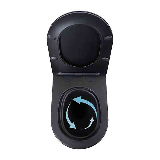 Унитаз подвесной Qtap Scorpio Ultra Quiet с сиденьем с сиденьем Soft-Close MATT BLACK QT14332380AMB Киев