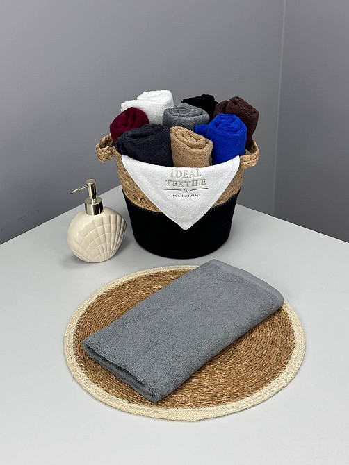 Полотенце однотонное Ideal Textile 50х90 см 400 г/м2 (56860914) Сірий Черновцы - изображение 2