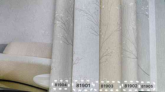 Шпалери вінілові на флізеліні Grandeco Anita 1,06х10 гілки квіти екостиль м'ятні Київ