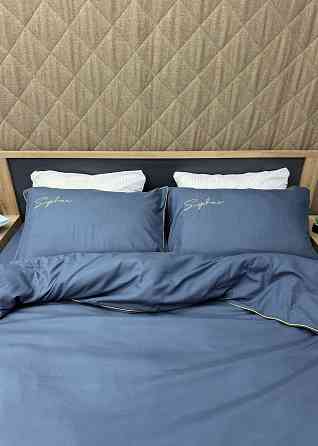 Комплект постільної білизни Сатин, Двоспальний 180х220 Джинс (88-139) Київ