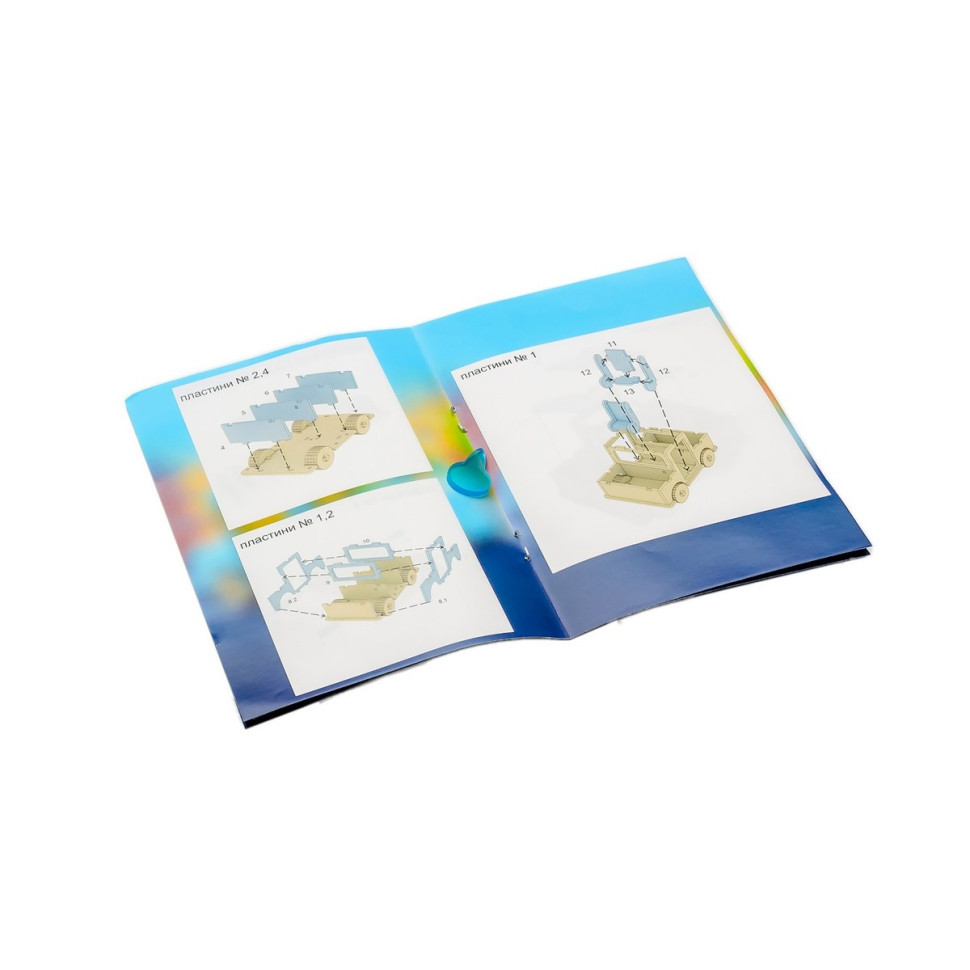 Дитячий дерев'яний 3D конструктор "Машинка" Puz-00930, 43 деталі Вінниця - фото 4