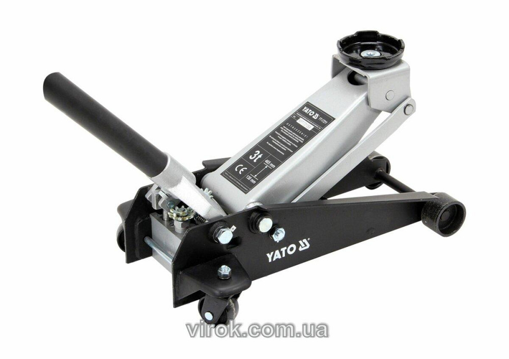Домкрат гідравлічний підкатний YATO : 3 т, H= 130- 465 мм [1/20] Одеса - фото 1