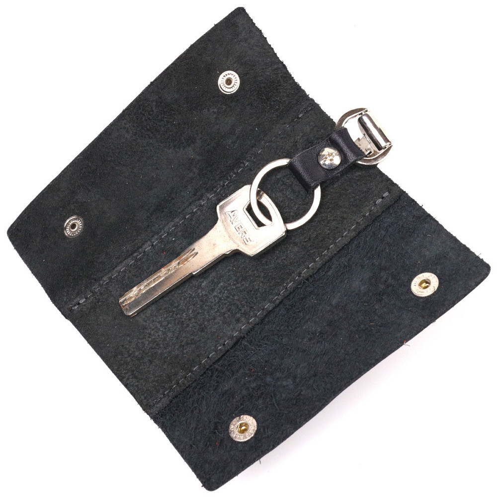 Зручна ключниця у глянцевій шкірі Чорна (GRANDE PELLE) Київ - фото 1