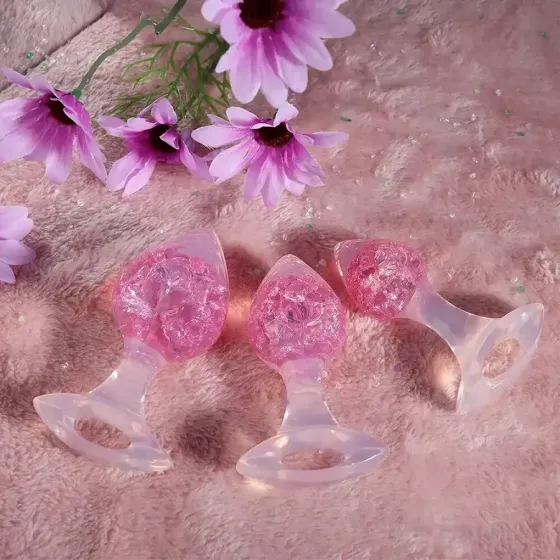 Анальная пробка Liebe Seele Heart-shaped Crystal Anal Plug - Pink Medium Львов