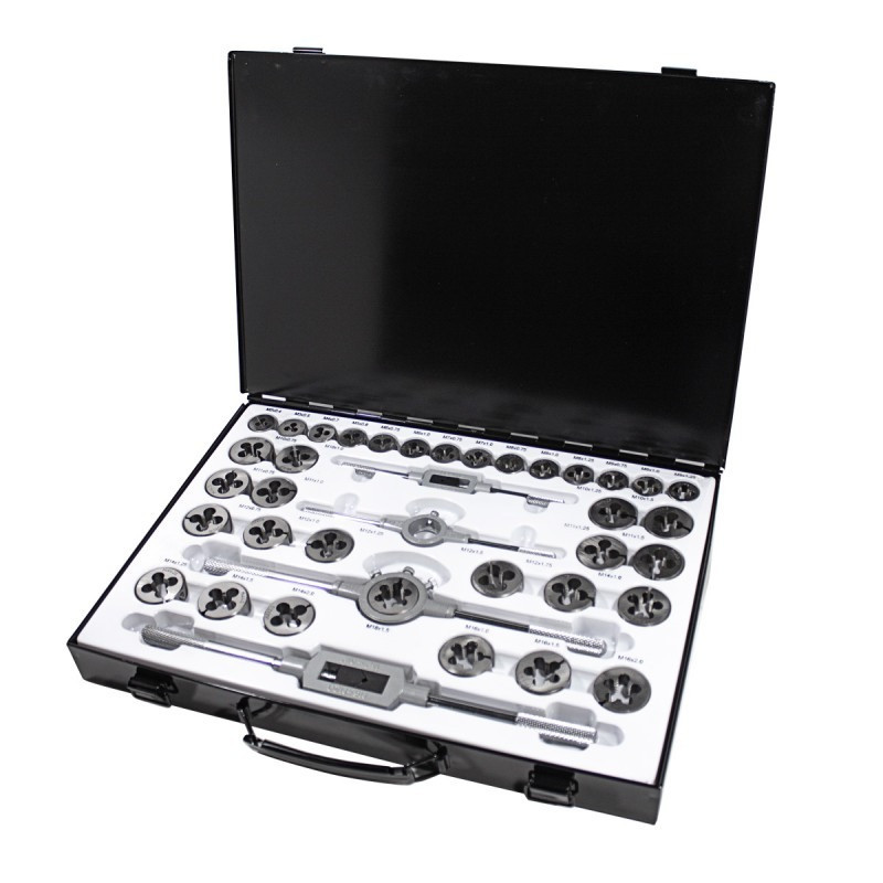 Набір мітчиків та плашок М2-М18 110 предметів, метричне різьблення JBC-M110-1 Одеса - фото 1