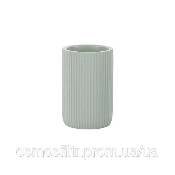 Стакан для зубних щіток Axentia Samos  м'ятний  полігума Ø 7,5 см Н 11,7 см  (136182) Київ - фото 1