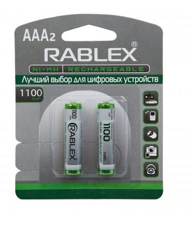 Акумулятори RABLEX HR03 RB-1100 ( 1.2V / 1100 mAh / Ni-MH / AAA / блістер / 2 шт.) Київ - фото 1