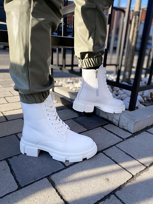 Жіночі черевики GREMMY білі натуральна шкіра зима 37р.38р.(4264) Коломия - фото 1