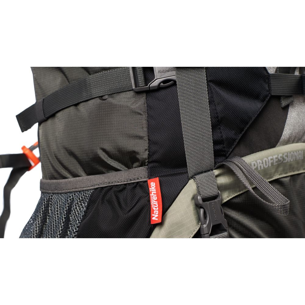 Рюкзак туристичний Naturehike NH70B070-B, 70 л + 5 л, чорно-сірий Киев - изображение 6