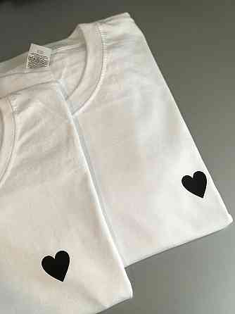 Парні футболки для хлопця та дівчини з маленьким серцем Чернівці