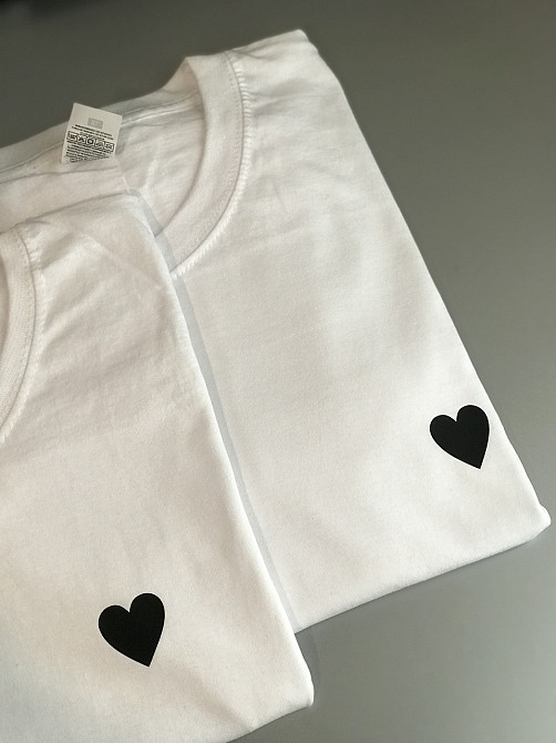 Парні футболки для хлопця та дівчини з маленьким серцем Чернівці - фото 3