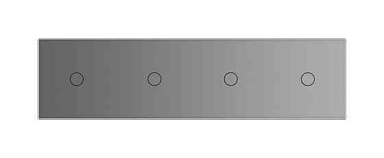 Розумний сенсорний ZigBee вимикач 4 сенсора (1-1-1-1) Livolo сірий скло (VL-C704Z-15) Коломыя