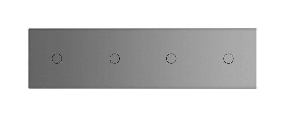 Розумний сенсорний ZigBee вимикач 4 сенсора (1-1-1-1) Livolo сірий скло (VL-C704Z-15) Коломыя - изображение 4