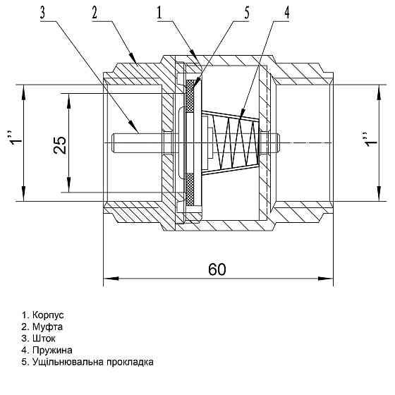 Клапан зворотного ходу води Q PROFESSIONAL  1″ QP100 Тернопіль