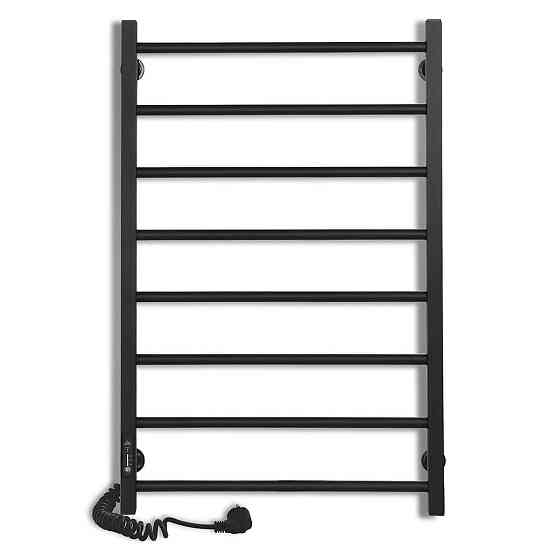 Електрична рушникосушарка Laris Зебра Альфа ЧФЧ8 400Х800 Е чорна, ліве підключення Київ