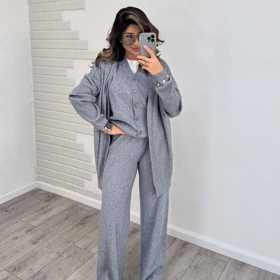 Женский деловой костюм из ангоры-рубчик Одесса - изображение 1