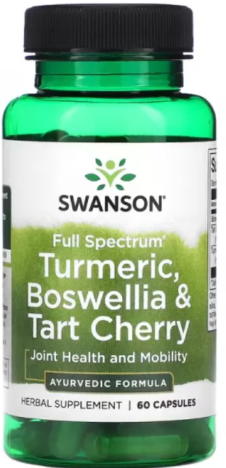 Куркума босвелия и терпкая вишня Swanson Turmeric Boswellia Tart Cherry 60 капсул Киев - изображение 1