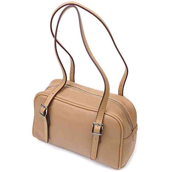 Деловая сумка-клатч со съемными ручками из натуральной кожи 22077 Vintage Бежевая Киев