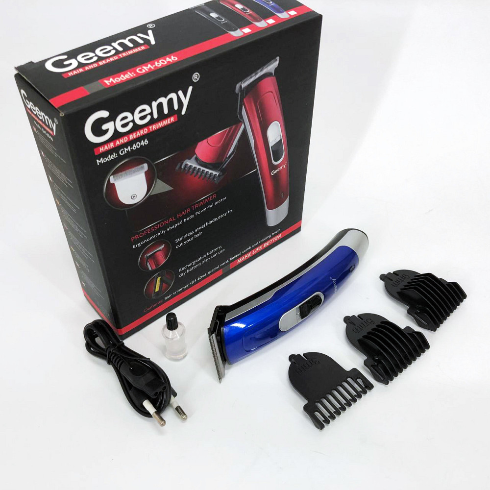 Електрична машинка з насадкою для бороди Gemei GM-6046, Універсальні машинки для стрижки волосся IS-58 Львів - фото 6