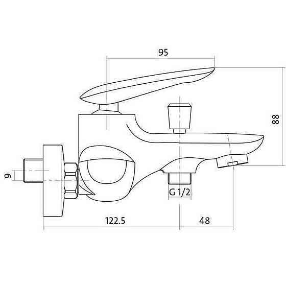 Змішувач для ванни та душу Cersanit MAYO S951-013 Київ