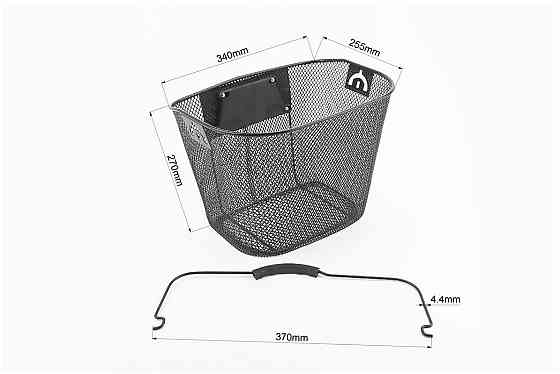 Кошик багажний, кріпл. швидкознімне на кермо, чорний JY-301Z (можливі подряпини, сколи, дефекти фарбування) Київ