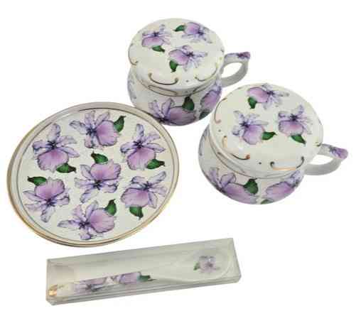 Сервиз чайный фарфор на 2 персоны Цветы Киев