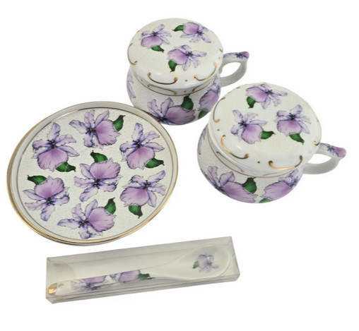 Сервиз чайный фарфор на 2 персоны Цветы Киев - изображение 3