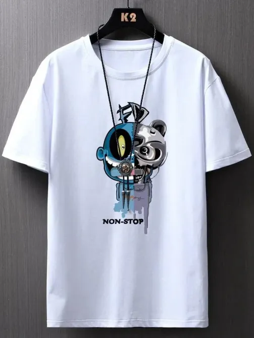 Футболка мужская с принтом  46 Белая 2664091066 Днепр - изображение 1