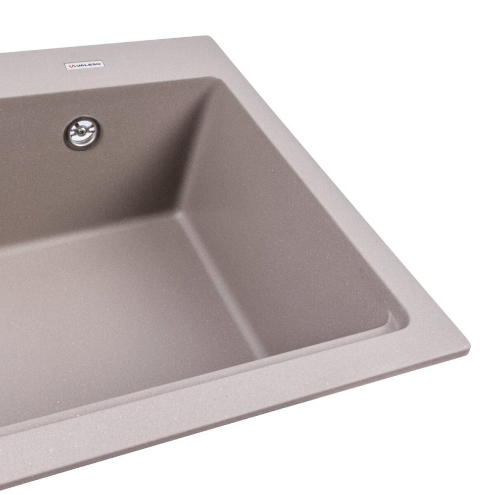 VALESO Гранітна мийка для кухні VALESO NIKA 7545 матова Дюна Київ - фото 4