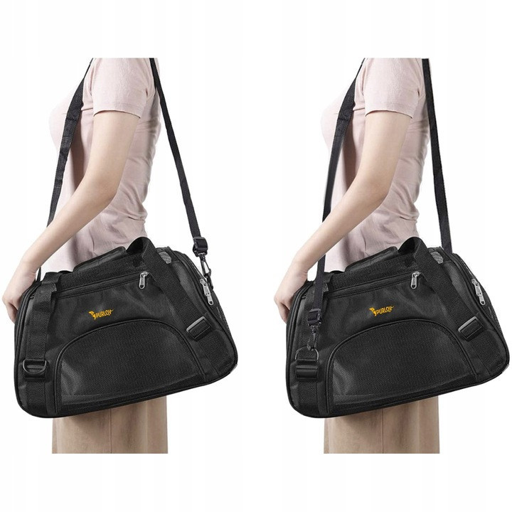 Транспортер сумка с ремешком для домашних животных до 8 кг Purlov (20940) Black Нововолынск - изображение 6